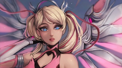 Обложка Pink Mercy Overwatch