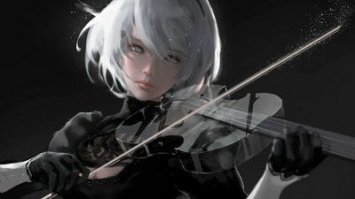 Nier Automata воспроизводит музыку 4k