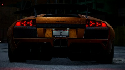 Оранжевый Lamborghini Need For Speed Сзади