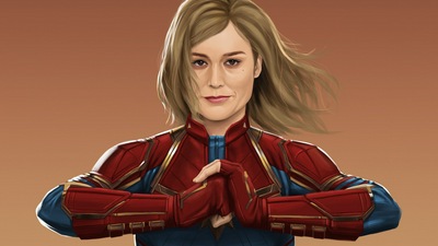 Фан-арт капитана Марвела