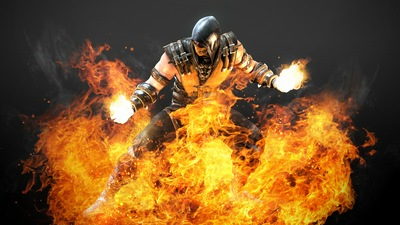 Произведение искусства Hellfire Scorpion Mortal Kombat X 5k