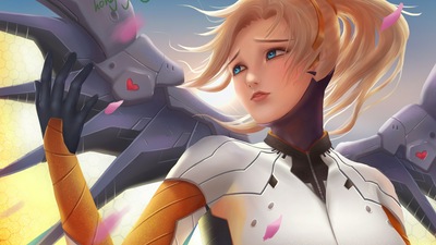 4k Art Mercy Overwatch