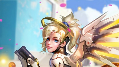 Цифровое искусство Mercy Overwatch