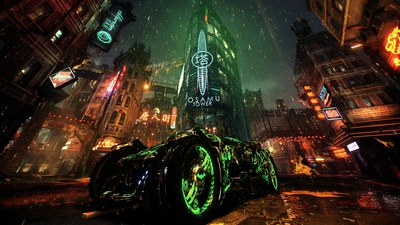 Бэтмобиль Batman Arkham Knight 4k