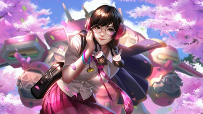 Школьница из Dva Overwatch