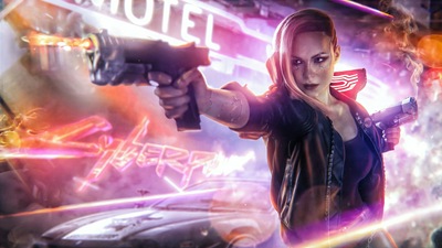 Оформление игры Cyberpunk 2077 в формате 4k