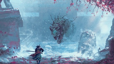 Sekiro Shadows Умирают дважды 4k Игровое искусство