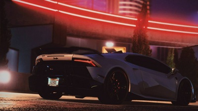 Задняя часть Lamborghini Белая