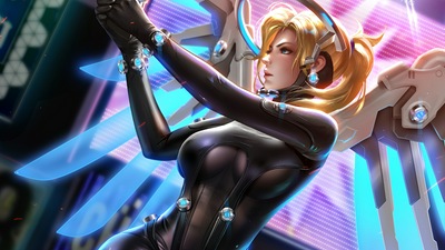 Фэнтезийный пистолет Mercy Overwatch 4k