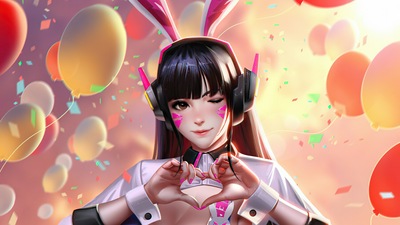 Гонки Dva Overwatch 4k