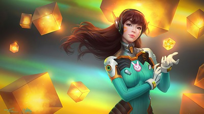 Обложка Dva Overwatch 4k 2020