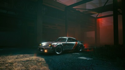 Киберпанк 2077 Джонни Сильверхендс Porsche 911 Turbo 5k