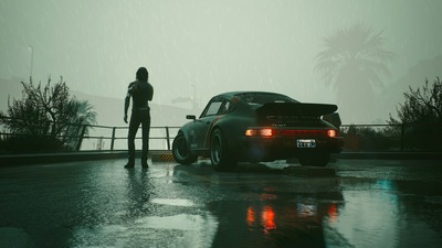 Porsche 911 Turbo Cyberpunk 2077 Джонни Сильверхендс 5k