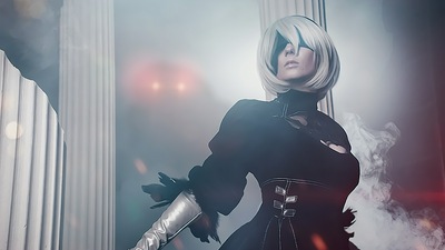 Nier Automata 2B Косплей девушка 4k