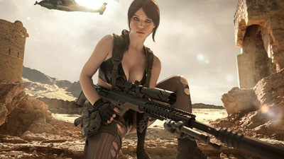 Тихий из косплея Metal Gear Solid