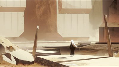 Девушка Пейзаж Белые Волосы Художественное произведение