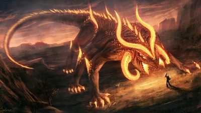 Огненный Колосс Пириус Художественное произведение