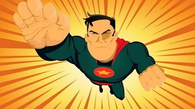 Комический супергерой 8k