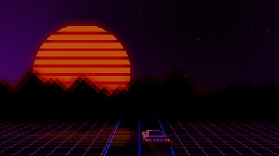 Художественное оформление автомобиля Retrowave City Artistic