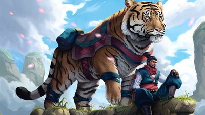 Человек с тигром