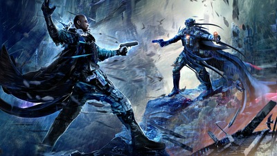 Динамическое действие Движение Человека Атака на Робота Художественное произведение