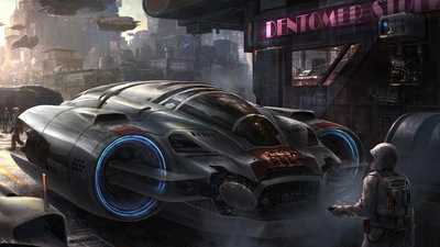 Концепт-арт Scifi Vehicle Science Fiction 5k