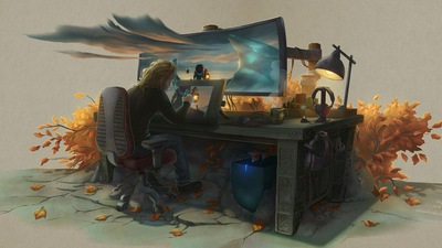 Рабочее пространство художника