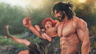 Маленькая девочка с дядей 5k