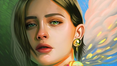 Иллюстрация цифрового искусства девушки