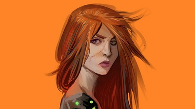 Оранжевая девушка