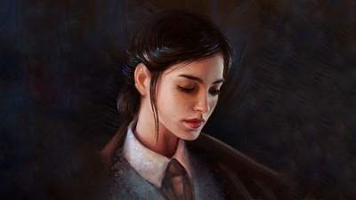 Девушка с трещинами 4k