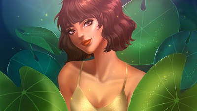 Произведение искусства девушки с голубыми глазами