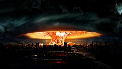 Атомный городской пейзаж