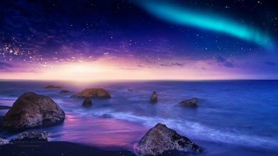 Светящийся закат 4k