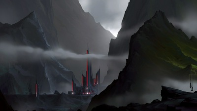 Среди скал 4k