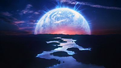 Цифровое искусство Темной реки 4k