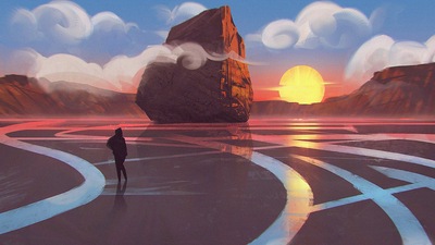 Дневной пейзаж Цифровое искусство