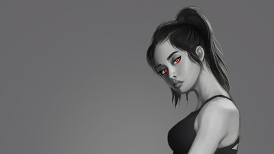 Монохромная Великолепная девушка