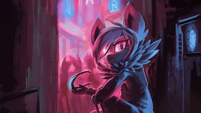 Киборг Synthwave 4k