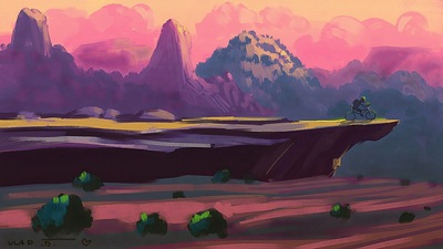 Езда на Велосипеде К Краю Горного Обрыва