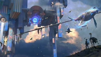 Синий раскрытый