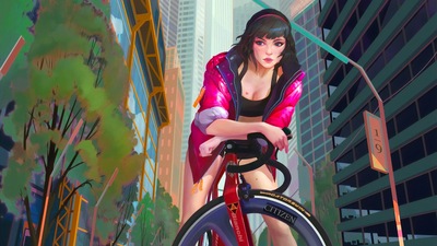 Девушка с велосипедом