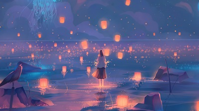 Звезды в углу 4k