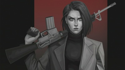 Девушка-пистолет 4k