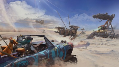 Автомобиль атакует корабли