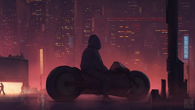 Кибер-городской велосипедист