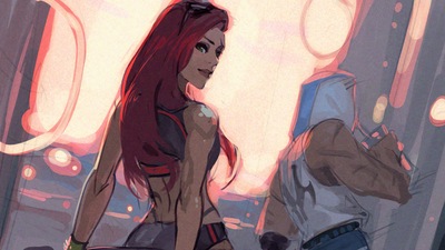 Девушка с цифровым искусством Лонгборд