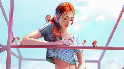 Игра С маленькими птичками 4k