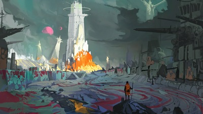 Оранжевые круги Tower City 4k