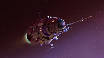 Космический корабль рыбы-меча 4k